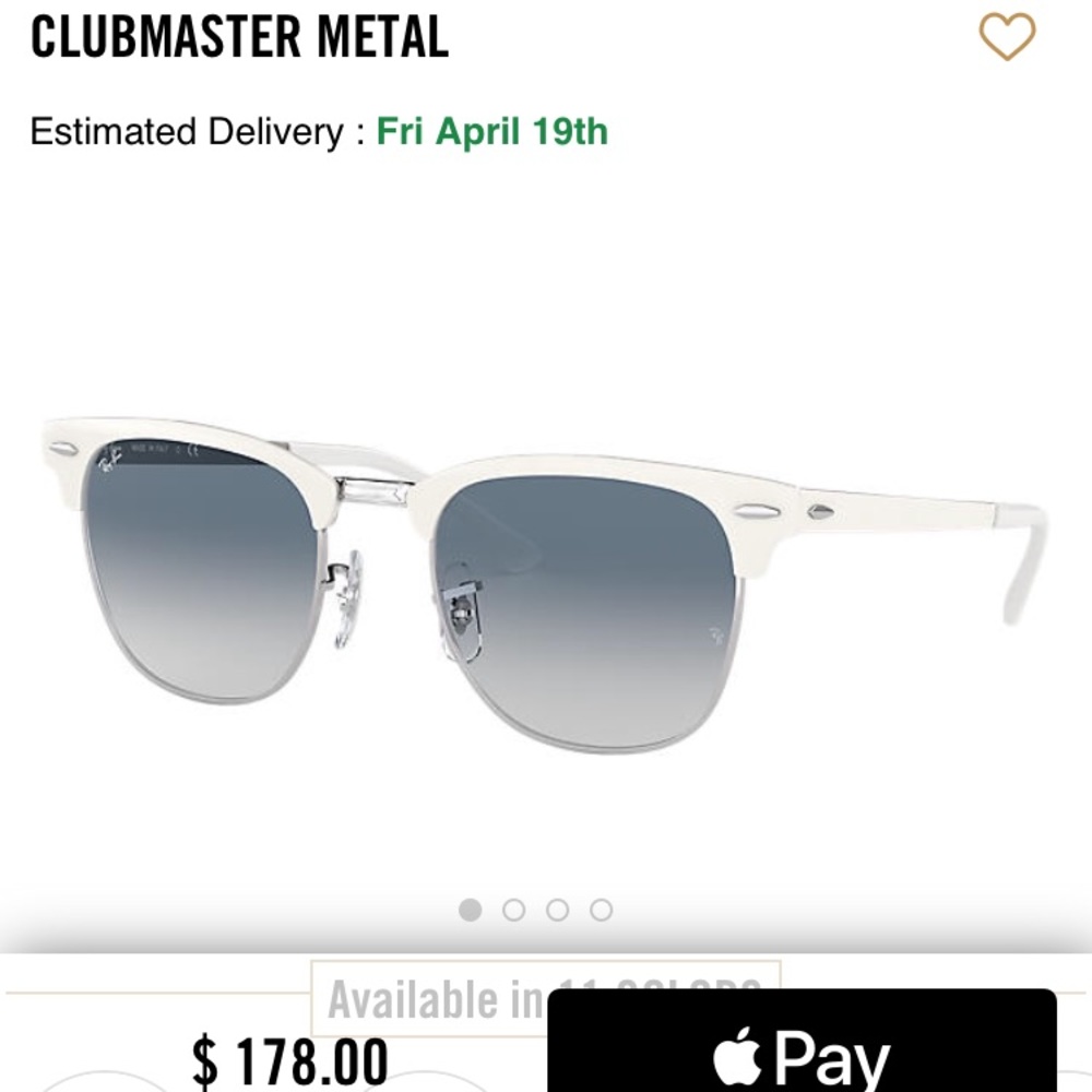 Ray Ban Clubmaster White Sunglasses